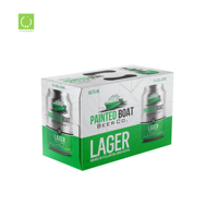 Boîte à vin en carton personnalisée avec logo, 6, 12, 24, 26, 48 emballages, poignée portable, emballage en papier ondulé, boîte à bière pour 12 canettes