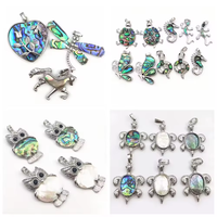 Pendentifs personnalisés en forme de tongs géantes avec pierres précieuses naturelles, bijoux en coquille d'ormeau, pantoufles en nacre blanche, breloques en coquillage pour la fabrication de colliers