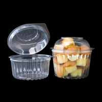 Boîte d'emballage pour gâteau en plastique transparent rond de qualité alimentaire, écologique, en RPET, sur mesure, en gros, avec couvercle