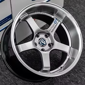 Cerchi in lega EATOP da 15-18 pollici, neri lucidi con bordo lavorato, PCD 5x114.<span class=keywords><strong>3</strong></span>/100, valori ET 30/15/20/33 per autovetture, forgiati, certificati CE. - Product Image 1