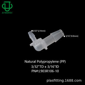 Conector de codo reductor en forma de L de 90 grados, 1/4 pulgada, plástico PP, para sistemas de agua, gas y líquidos, conexión de tuberías flexibles - Product Image 4