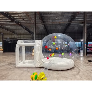 Casa Gonfiabile a Bolle con Trampolino e Cupola Trasparente in PVC con Ventilatore per Feste - Product Image 6