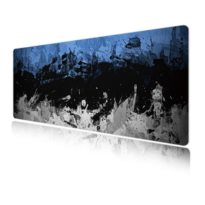 Tapis de jeu personnalisé bleu noir gris éclaboussures d'encre Image 90cm résistant à l'eau et aux rayures imprimé par sublimation avec logo personnalisé - Product Image 6