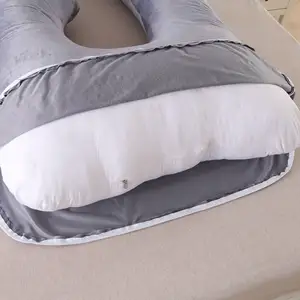 Amazon Top Sell cuscino ergonomico per gravidanza confortevole a forma di U supporto per dormire per tutto il corpo con cotone