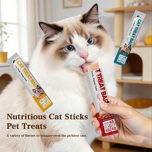 Nourriture humide pour chats Liquid Pet Supplies, purée de saumon, bœuf et poulet, friandise pour chats - Product Image 1
