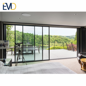 Grande porte patio coulissante avec <span class=keywords><strong>cadre</strong></span> en aluminium et porte intérieure silencieuse en alliage d'aluminium Service OEM disponible - Product Image 5