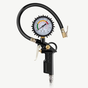 Kompresor udara portabel, aksesori Kit Inflator ban, alat perbaikan ban, pengukur Inflator ban dengan katup kontrol pneumatik - Product Image 3