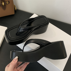 OEM/ODM Customized 2025 New Silver High Heel slippers High Waterproof Platform Wedge Heels Outdoor <b>Sandals</b> - Product Image 2