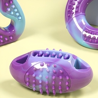 Jouet à mâcher interactif en caoutchouc TPR durable et écologique pour petits chiens, anti-déchirure, avec distributeur de friandises, pour Teddy et Bichon