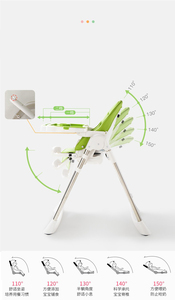 Chaise haute multifonctionnelle pliable à un bouton pour bébé, siège <span class=keywords><strong>rehausseur</strong></span> moderne et facile à utiliser pour enfants, gain de place pour la cuisine - Product Image 2