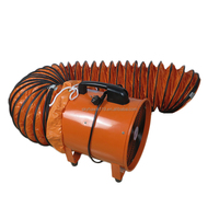 Ventilateur de ventilation portable de 8 pouces avec une puissance de 500 W et un débit d'air de 3630 m³/h pour les espaces confinés, conduit flexible en PVC de 5 m