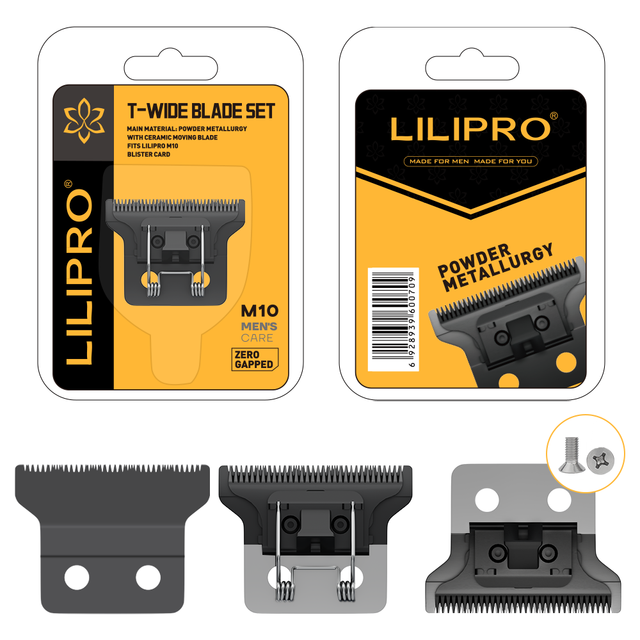 LILIPRO M10 Replacement Blade for Professional Zero Gapped T-Blade Trimmer Cordless Rechargeable Edgers Clippers