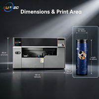 Impresora UV Rotativa de Alta Resolución Suntec, Máquina de Impresión Digital para Botellas de Vidrio, Termos, con Logotipo Personalizado