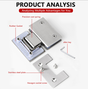 Hiện đại 180 độ đen có thể điều chỉnh bản lề vòi hoa sen cửa bản lề thép không gỉ Nhà Máy Giá cả cạnh tranh - Product Image 2