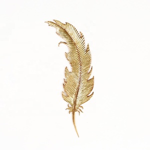 Hot Sale Nordic Golden Feather Leaves Metal Hanging <strong>Wall</strong> Art Decoration Living Room TV Sofa Background <strong>Ornaments</strong> - Product Image 6
