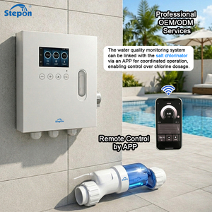 Système de contrôle automatique de la qualité de l'eau de <span class=keywords><strong>piscine</strong></span> via application WiFi intelligente (pH/ORP/Température) - Testeur et moniteur de qualité de l'eau de <span class=keywords><strong>piscine</strong></span> connecté à un chlorinateur au <span class=keywords><strong>sel</strong></span> - Product Image 1
