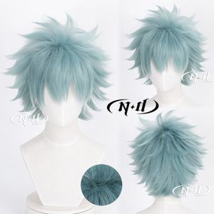 Perruques de cosplay fabriquées à la machine ND Shinichi Okazaki, postiche de cheveux <span class=keywords><strong>Nana</strong></span> Anime, pour Halloween, fête costumée, Comic Con, Coser, résistantes à la chaleur - Product Image 1