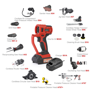 20V Max không dây khoan Combo Kit với nhanh chóng thay đổi kết nối Combo công cụ điện 10-công cụ điện Công cụ Combo kit không dây - Product Image 2