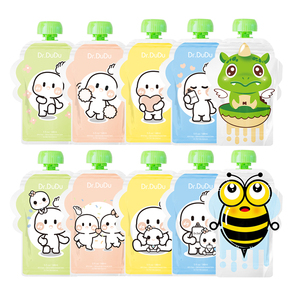 OEM PE in plastica stampata su misura sacchetti di spremitura per alimenti per bambini sacchetti per beccuccio per purea biologica in casa liquido per bambini cibo per bambini - Product Image 1