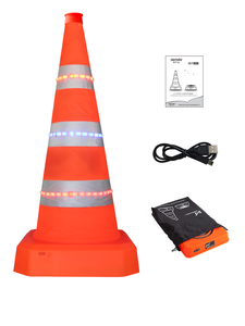 28 inch Orange phản quang an toàn Cone <span class=keywords><strong>LED</strong></span> Strobe cảnh báo giao thông <span class=keywords><strong>cones</strong></span> cho xây dựng đường bộ - Product Image 3