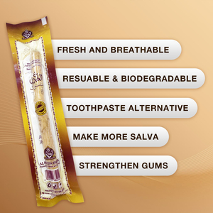 1 Pack de bâtonnets de miswak avec support en plastique, scellés sous vide, 100 % naturels, brosse à dents Sewak pour des dents saines et une haleine fraîche - Product Image 5