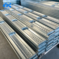 Planche d'échafaudage en acier, plancher de chantier robuste antidérapant pour travaux de construction