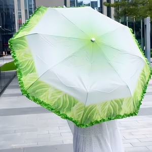 Special Design 21 Inch Open Diameter 100cm Full Print Chinese Cabbage Umbrella Manual When Folding Like Real Pakchoi Umbrellas - Product Image 6