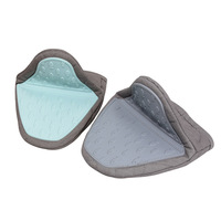 Gants de four isolants en silicone à motif poisson avec doublure en coton épais pour la cuisson au four et au micro-ondes en cuisine intérieure