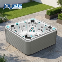 JOYEE Spa de jardin pour 5 personnes avec système de contrôle Balboa, bain à remous en acrylique Aristech, spa de massage pour jardin, hôtel, terrasse