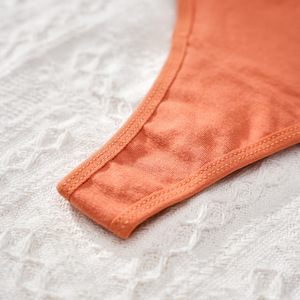 Slip <span class=keywords><strong>perizoma</strong></span> sexy da donna, nuovo, 95% cotone, senza cuciture, monopezzo, tinta unita, lavorato a maglia con logo <span class=keywords><strong>in</strong></span> vita - Product Image 4