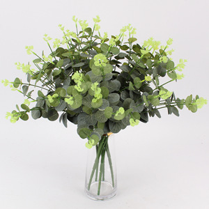 Eucalipto Artificial Tainen de 50 cm, Flor de Seda, Decoración Verde para Bodas, Decoración para Exteriores, Decoración para el Hogar, Arreglo Floral - Product Image 1