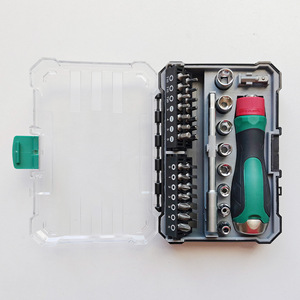 New Multi Functional <b>Ratchet</b> <b>Screwdriver</b> Tool Set 39 Piece Crv Bits 1 4 In Socket Home Use Hand Powered China Made - Product Image 1