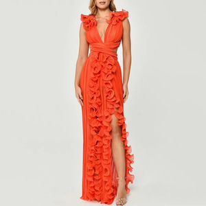 strapless open back dress Tein Strapless Mini Dress Pink / Orange