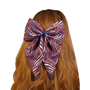 Barrette à cheveux personnalisée avec <span class=keywords><strong>des</strong></span> rayures zébrées de couleur Los Angeles, barrette à cheveux à ressort, barrette à cheveux pour cadeau, accessoire de cheveux en soie pour le sport - Product Image 6