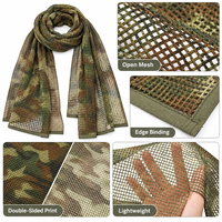 Echarpe d'été en maille de polyester respirante et confortable Echarpe de camouflage d'extérieur