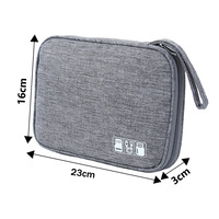 Tas Penyimpanan Digital Sling Travel Terlaris Multi Grid Portable untuk Kabel Data, Organizer Elektronik dengan Logo