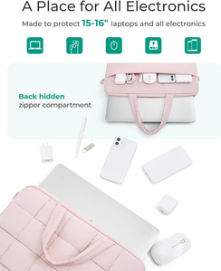 Stylish Lightweight 15.6 Inch Laptop Sleeve Case with Durable Portable Sling Carry <strong>System</strong> Women's Tote Bag for Easy Carrying - Product Image 5