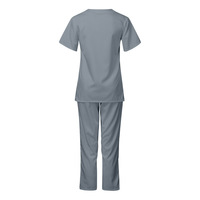 50% de réduction S-XXL nouvelle couleur unie poche col en v travail uniforme infirmière uniforme deux pièces femmes costume