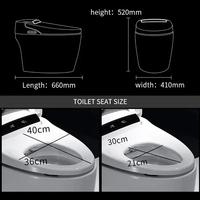 Toilette Intelligente Japonaise Tout-en-Un, WC Automatique Électrique avec Capteur, Cuvette de Commodité Intelligente pour Salle de Bain