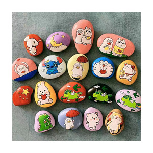クリエイティブなペイントストーンペインティング、手作りDIYペイント、カラフルな川石、平らな灰色の小石、手工芸品の作成 - Product Image 4