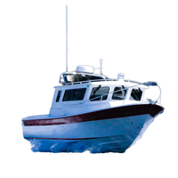 Meilleur bateau de pêche à cabine en aluminium à coque en V profonde entièrement soudé à grande vitesse, vente chaude, état neuf