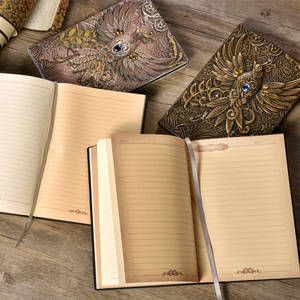 All'ingrosso Vintage A5 pelle Cover <span class=keywords><strong>in</strong></span> rilievo non datata per giornali da latte quaderni Agenda di viaggio - Product Image 6