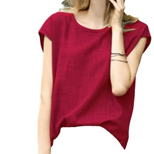 Women's Linen Two-Piece Set Short Sleeve Top Wide Leg Shorts Casual Summer Outfit Loose Fit Fashion Style - Product Image 2