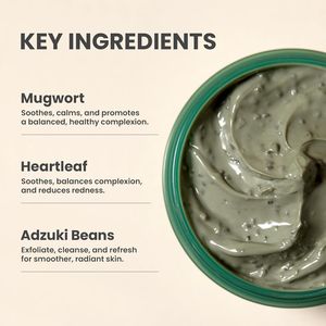 قناع طين لانس من العلامة التجارية الخاصة مقشر للوجه يستهدف المسام المسدودة مزيل الرؤوس السوداء قناع Mugwort - Product Image 4