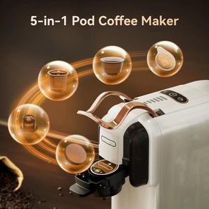 Machine à café <span class=keywords><strong>multi</strong></span>-capsules, expresso chaud/froid, cafetière 5-en-1 compatible avec les capsules K Cup, les capsules Nes Original/DG et le café moulu - Product Image 6
