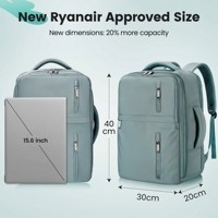 Sac à dos de cabine Ryanair Velvet neuf, 40x30x20, pour siège inférieur, 24L, sac de voyage TSA avec poche humide, compatible avec ordinateur portable 15,6 pouces