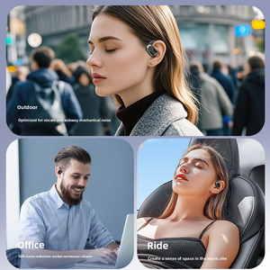 Casque sans fil OWS, casque supra-auriculaire avec microphone pour jeux et musique, écouteurs de sport, noir - Product Image 6