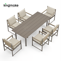 Ensemble de meubles d'extérieur modernes et imperméables, chaise de jardin pour hôtel, mobilier de salle à manger en aluminium, chaise d'extérieur pour restaurant, café