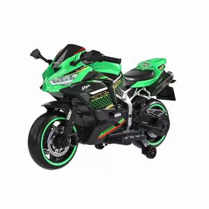 Motocicleta Eléctrica de 12V de Gran Tamaño para Niños de 3 a 8 Años, Motocicleta Infantil con Ruedas Laterales, Motocicleta con Batería - Product Image 1