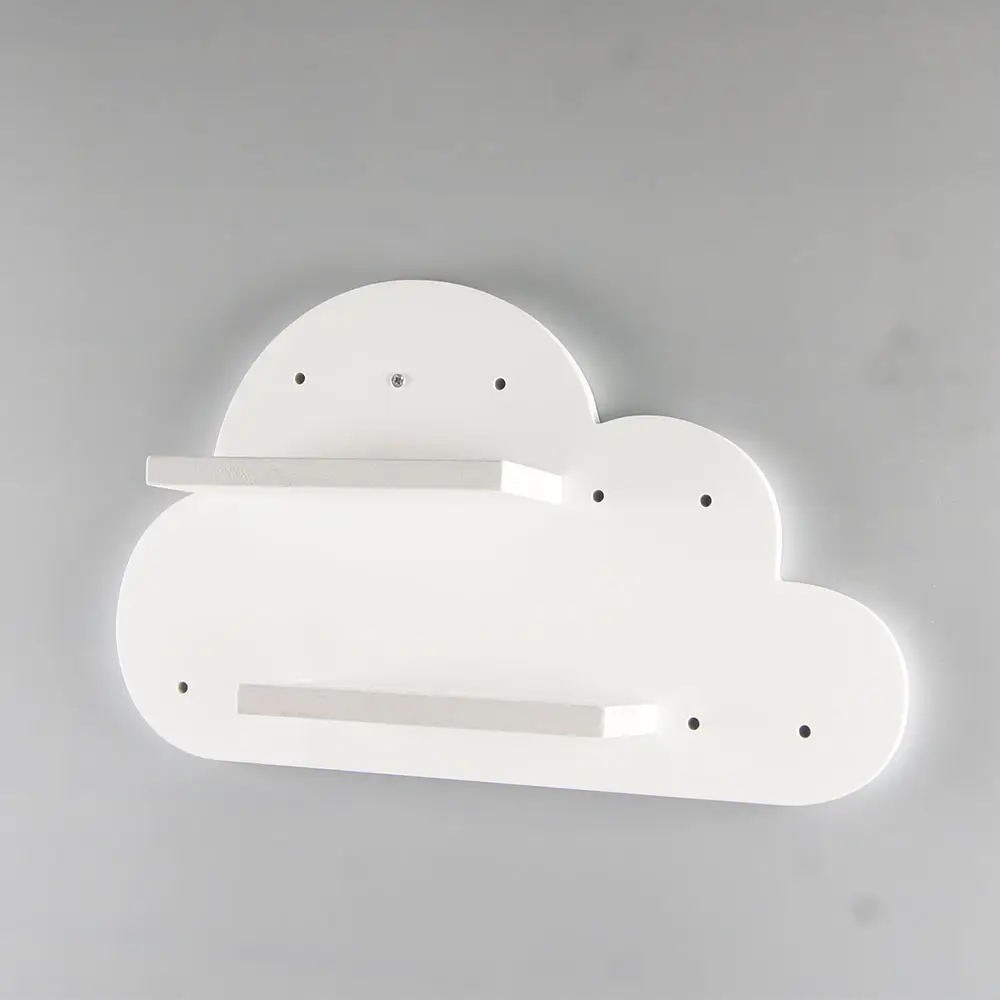 Scaffalature in legno bianco con Design a forma di nuvola per la camera da letto del bambino